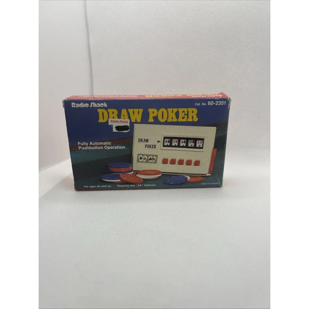 NIB Tested Vintage 80s Radio Shack Draw Poker Card Game Japan 60-2351
